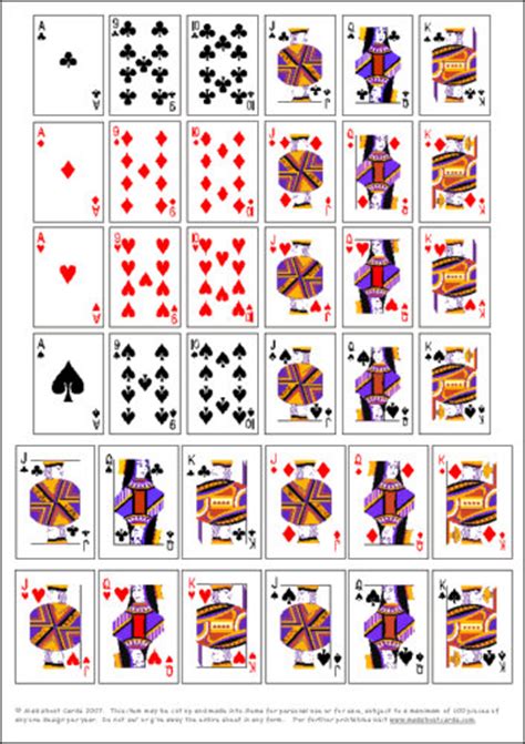 4 Best Images Of Tiny Playing Cards Printable Miniature