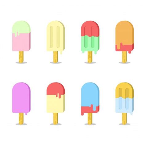 Helado De Helado De Paleta De Colores Pa Premium Vector Freepik