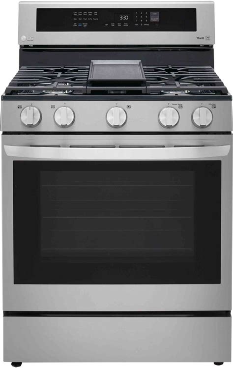 Lg 30 Printproof™ Stainless Steel Free Standing Gas Convection Smart Range With Air Fry