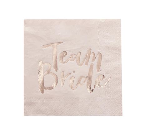 Pink Rose Gold Hen Party Napkins By Favour Lane