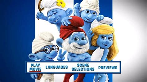 The Smurfs 2 2013 Dvd Movie Menus