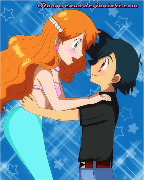 Pokemon Ash And Misty Kiss In The Beach By Sunney On Deviantart