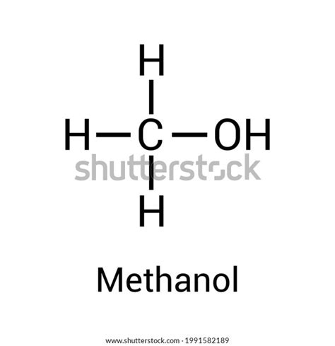 Chemical Structure Methanol Ch3oh Stock Vector Royalty Free