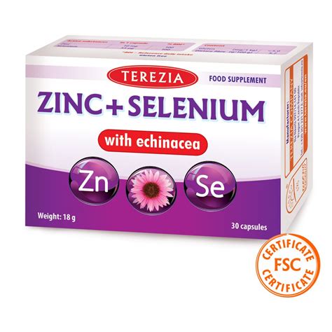 Zinc Selenium With Echinacea Tereziaeu Food Supplements From Medicinal Mushrooms And Plants