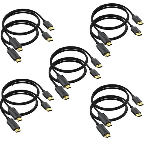 Dp To Hdmi Cable 6ft 10 Pack Braided Displayport To Hdmi Display Port