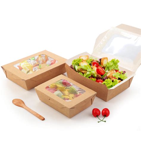 Disposable Take Away Kraft Lunch Paper Box Food Container Darling Packing