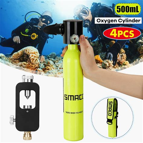 0 5l Portable Mini Oxygen Cylinder Mini Scuba Air Oxygen Tank Breath Diving Kit With Aqualung