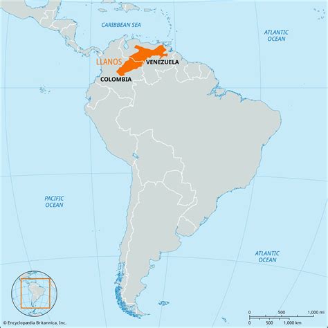 Llanos Venezuela Colombia Plains And Map Britannica