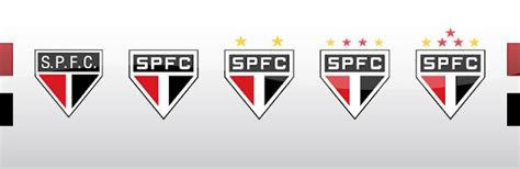Em 1982, o coração de cinco pontas passou a exibir apenas as inicias do clube, sem pontos. 100% São Paulo Futebol Clube: ESCUDOS SPFC VARIOS ANOS