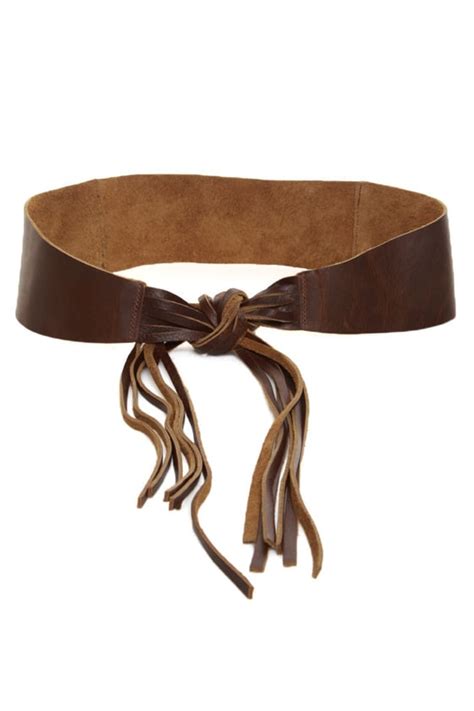 Genuine Leather Belt Brown Belt Fringe Belt 3700