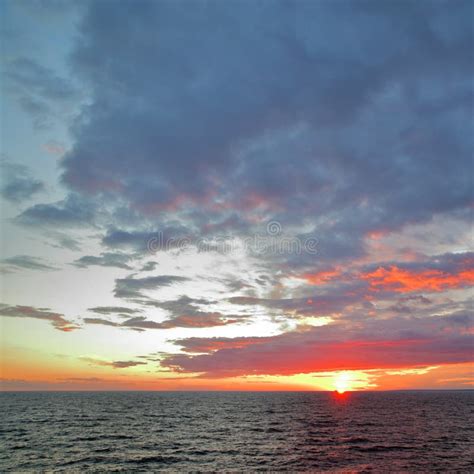 Sundown Over Baltic Sea Stock Image Image Of Nature 124947517
