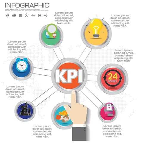 Premium Vector Kpi Infographic Key Performance Indicators Layout My