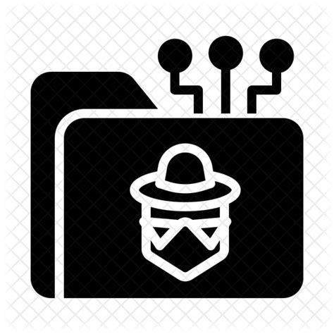 Hacker Folder Icon Download In Glyph Style