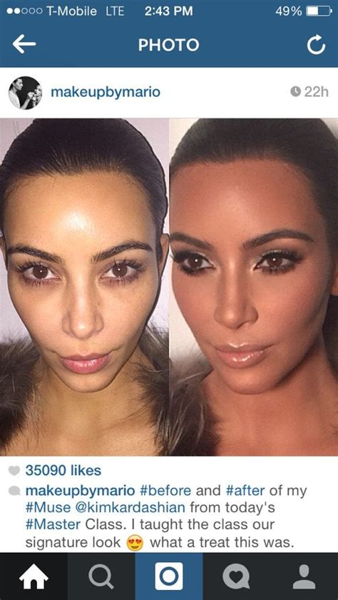 Before And After Of Kim Kardashian By Her Famous Makeup Artist Mario