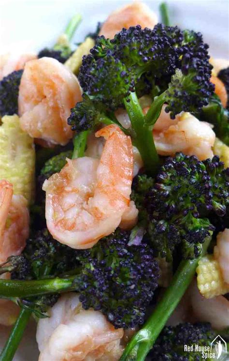 Purple Sprouting Broccoli And Prawn Stir Fry Red House Spice