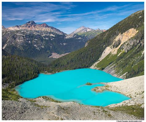Upper Joffre Lake From Joffre Glacier British Columbia Canada Summer