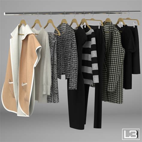 3d Model Woman Clothes Hangers Clothes For Women Clothes Fashion