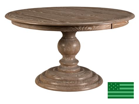 Rockville Pedestal Dining Table Made In Usa Solid Wood American Eco