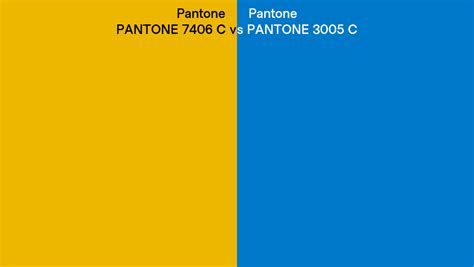 Pantone 7406 C Vs Pantone 3005 C Side By Side Comparison