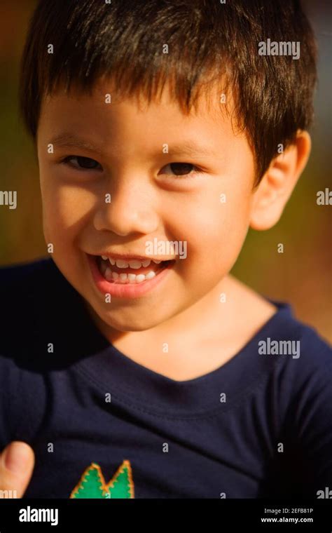 Portrait Of A Boy Smiling Stock Photo Alamy