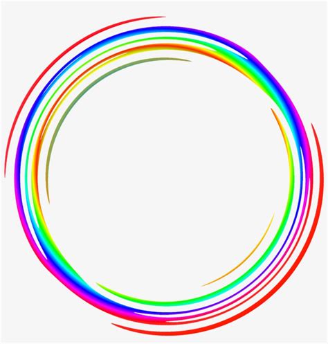 Round Frames Frame Border Borders Colorful Rainbow Circle Free