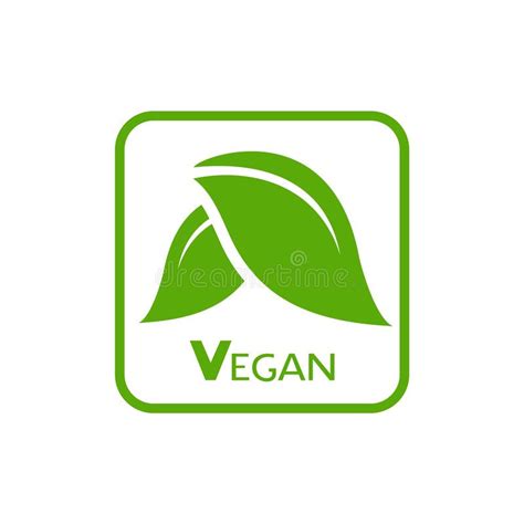 Vegan Symbol Veganism Logo Bio Green Vegan Logo Or Sign Label For