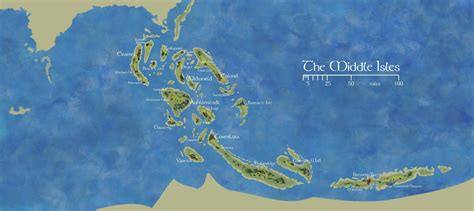 Campaign Location Colorful Map Of Island Cities For All You Pirate