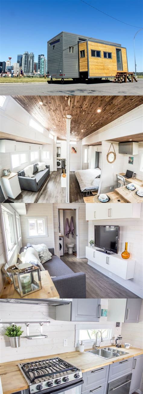 The Interior And Exterior Of A Mobile Home