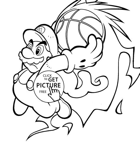 Mario Printable Coloring Pages Free - Coloring Nation