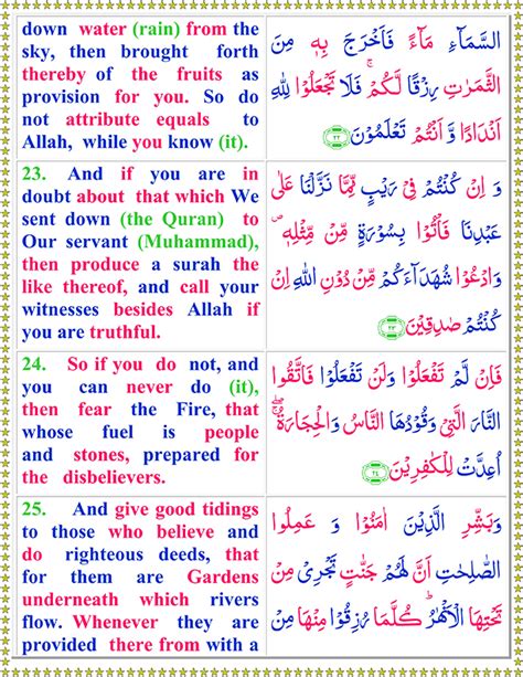 Setelah allah swt menjelaskan tentang perkara yang menjadi keburukan dan kebajikan. Surah AlBaqarah Reading Ayat 23 To 25 Arabic Text in ...