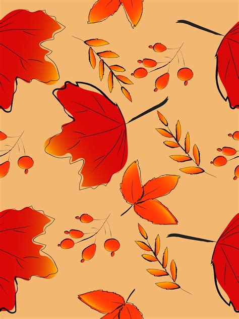 Autumn Leaf Seamless Pattern Download Free Vectors Clipart Graphics