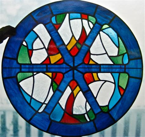 Contemporary Circular Stained Glass Panel I Designed And B Flickr