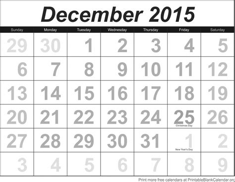 Calendario Diciembre 2015 Par Imprimir Calendarios Para Imprimir