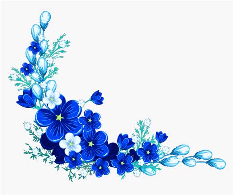 Blue Flower Borders And Frames Clipart Flower Blue Design Sexiz Pix