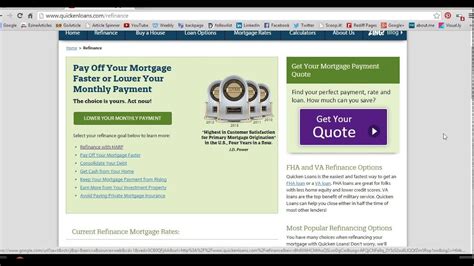 Refinance Your Mortgage Quicken Loans Apply For Loan YouTube
