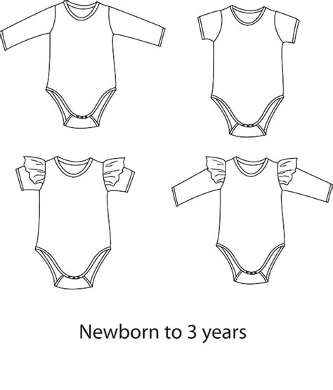 Baby Bodysuit Pattern Pdf Sewing Pattern Baby Onesie Sewing
