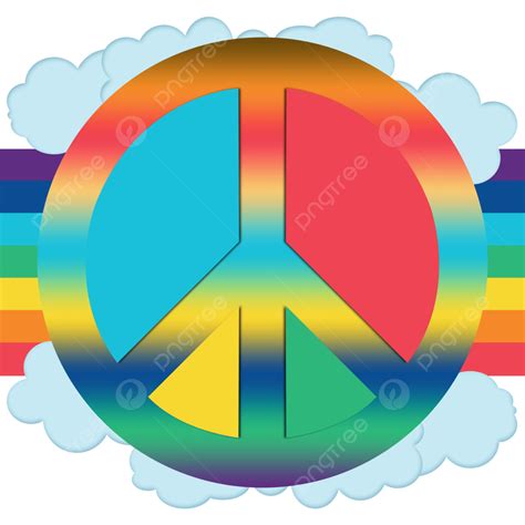 Peace Sign Png Transparent Rainbow Peace Sign For Day Peace Day
