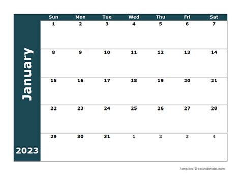 2023 Monthly Blank Calendar Free Printable Templates