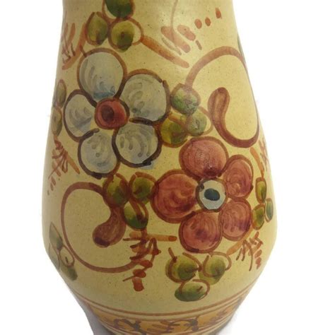 Vintage Ceramic Hand Painted Vase Algarve Portugal H175 Cm
