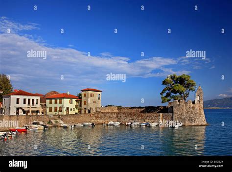 Τhe Entrance Of The Picturesque Little Port Of Nafpaktos Lepanto Town
