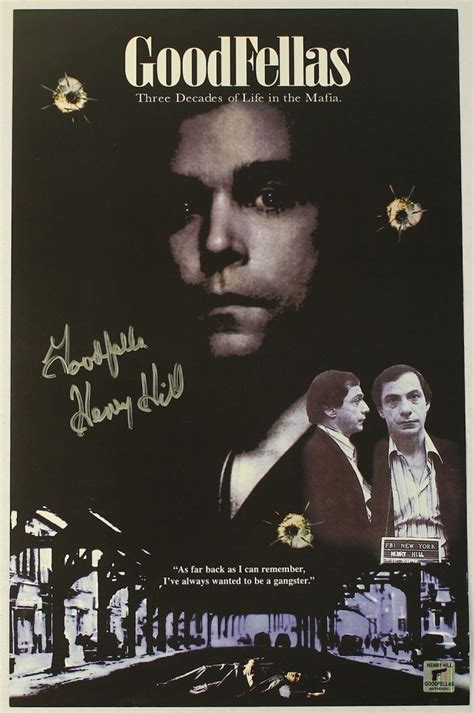Henry Hill Signed Goodfellas 11x17 Photo Inscribed Goodfella Hill