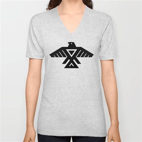 Anishinaabe Ojibwe Thunderbird Flag V Neck T Shirt By