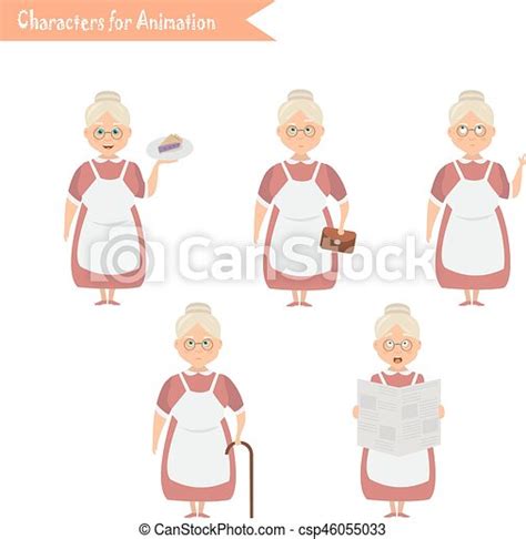 Grandmother Housewife Character For Scenes Funny Grandmother Housewife