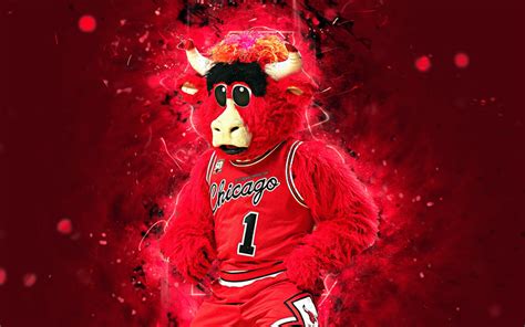 Download Wallpapers Benny The Bull 4k Mascot Chicago Bulls