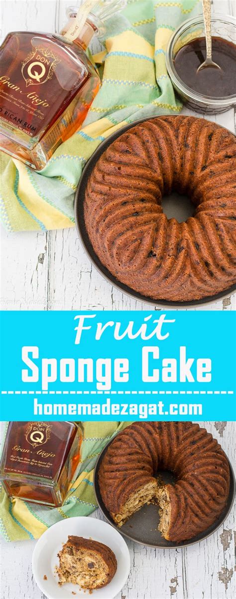 Strawberries, flavored syrup, blueberries, sponge cake, frozen whipped topping. Trinidad Fruit Sponge Cake Recipe - Light Fruit Cake ...