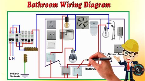 The symbol is used with a resistor and can. Bathroom Wiring Diagram / How to Wire a Bathroom - YouTube