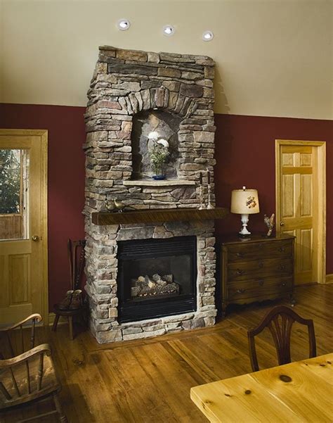 Fireplace Done With Cultured Stone Southern Ledgestone Fireplace