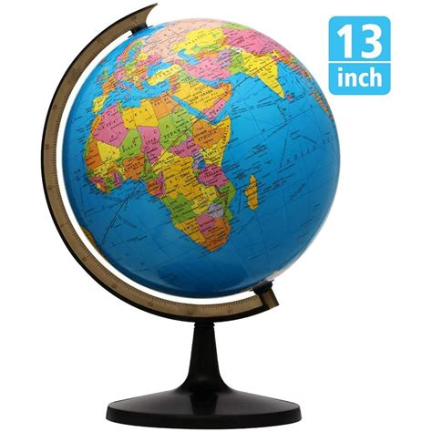 World Globe For Kids 13” Educational Decorative Globes Of The World