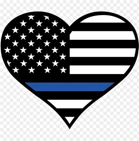 Free Download Hd Png Thin Blue Line Heart Svg Png Transparent With