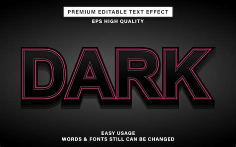 Premium Vector Dark Text Effect